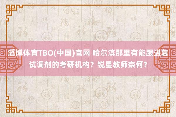 滔博体育TBO(中国)官网 哈尔滨那里有能跟进复试调剂的考研机构？锐星教师奈何？