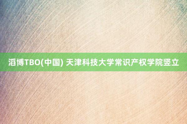 滔博TBO(中国) 天津科技大学常识产权学院竖立