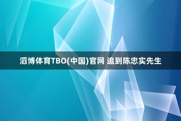 滔博体育TBO(中国)官网 追到陈忠实先生