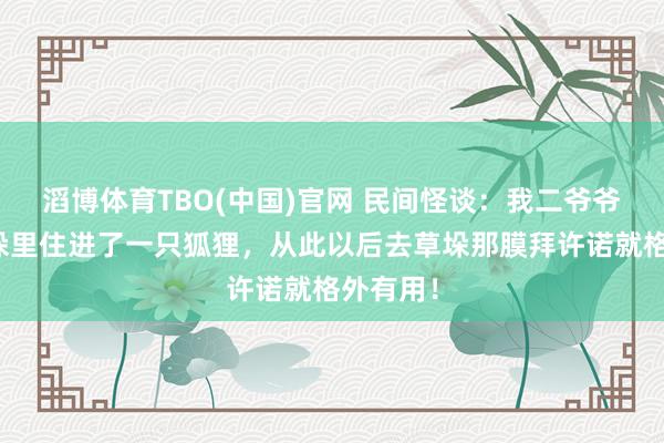 滔博体育TBO(中国)官网 民间怪谈：我二爷爷家的草垛里住进了一只狐狸，从此以后去草垛那膜拜许诺就格外有用！