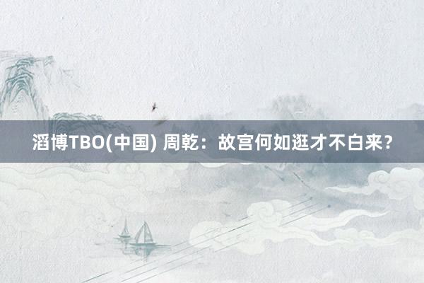 滔博TBO(中国) 周乾：故宫何如逛才不白来？