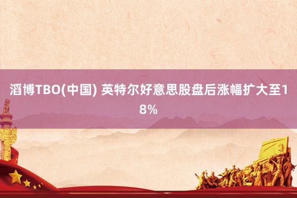 滔博TBO(中国) 英特尔好意思股盘后涨幅扩大至18%