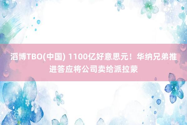 滔博TBO(中国) 1100亿好意思元！华纳兄弟推进答应将公司卖给派拉蒙