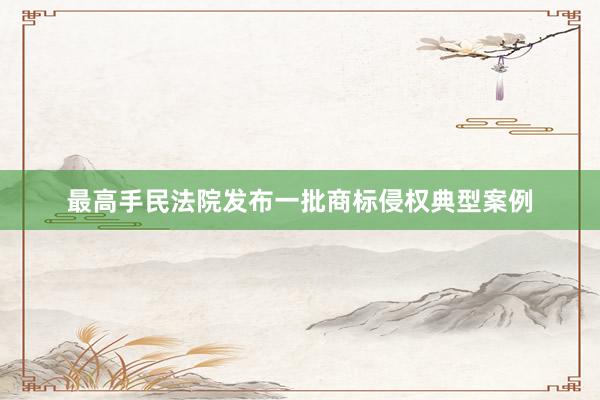 最高手民法院发布一批商标侵权典型案例